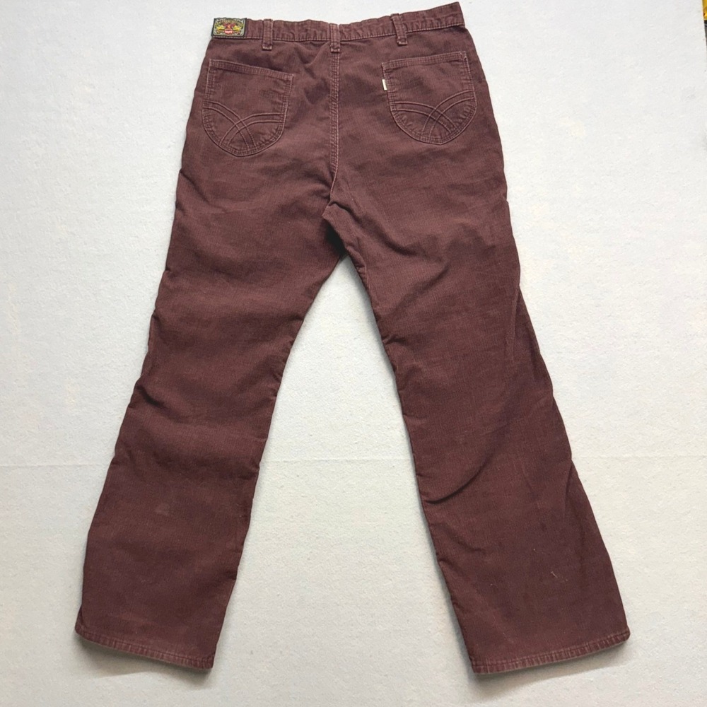 Vintage 1979 Levi's For Men Corduroy Pants Brown San Francisco 1850 Patch 34x30 - Picture 3 of 15